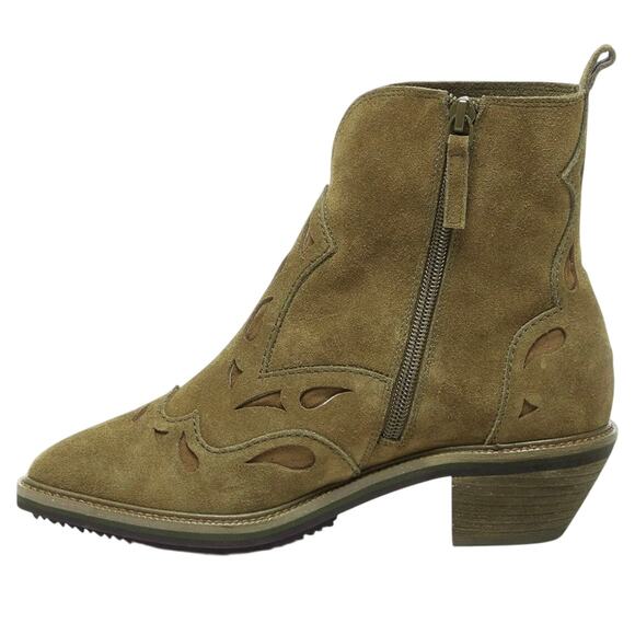 Kelsi Dagger NWOB Brooklyn Cliff Olive Green Western Style Bootie Size 6.5 - Picture 3 of 11